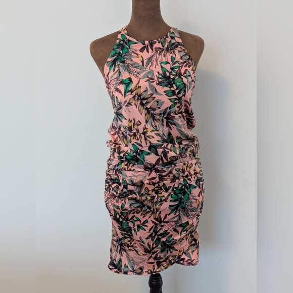 Athleta Estuary Aqualuxe Ruched Swim Dress Tropical Floral Print, Size XS - Picture 5 of 8